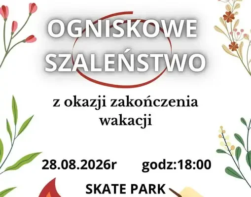 Ogniskowe zakończenie wakacji na skateparku w Branicach