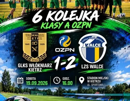 GLKS Włókniarz Kietrz przegrywa u siebie z LZS Walce 1:2