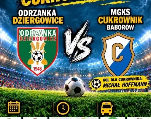 Cukrownik Baborów zatrzymał lidera! Cenny remis na wyjeździe z Odrzanką Dziergowice