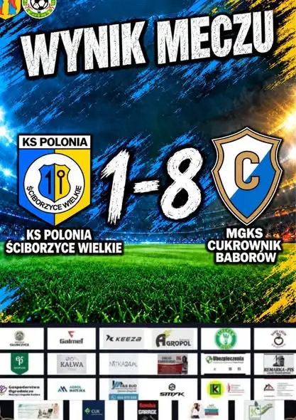 Młodzicy Cukrownika Baborów rozgromili Polonię Ściborzyce Wielkie 8:1
